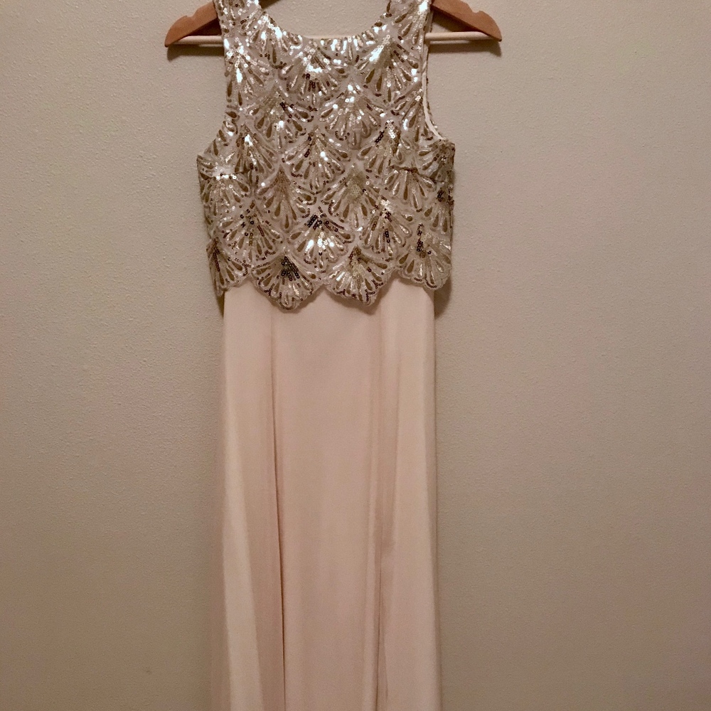 Gianni Bini Sequin Champagne Gown